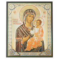 Икона Божией Матери "Иверская", МДФ, 10х12 см