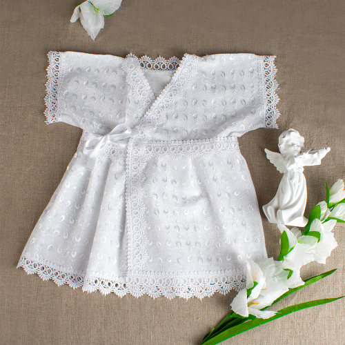 Платье для крещения белое, размер 62-74