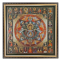 Икона Божией Матери "Неопалимая Купина", 25х25 см, багетная рамка, подарочная упаковка