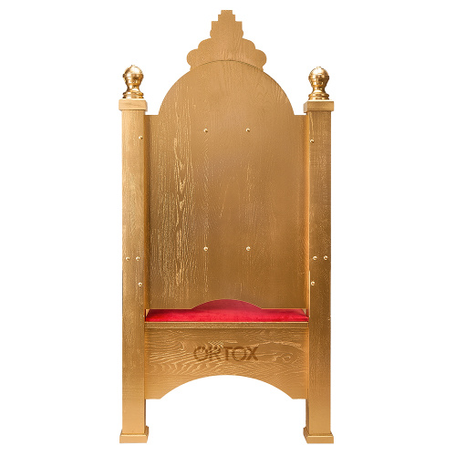 Архиерейский трон "Ярославский" позолоченный, 78х72х160 см фото 6