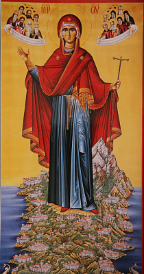 Икона Богородицы «Афонская» («Игуменья Афона», «Игуменья Святой Горы»)