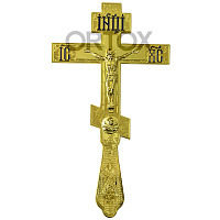 Крест напрестольный, латунь, 14х26 см