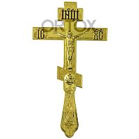 Крест напрестольный латунный, 14х26 см