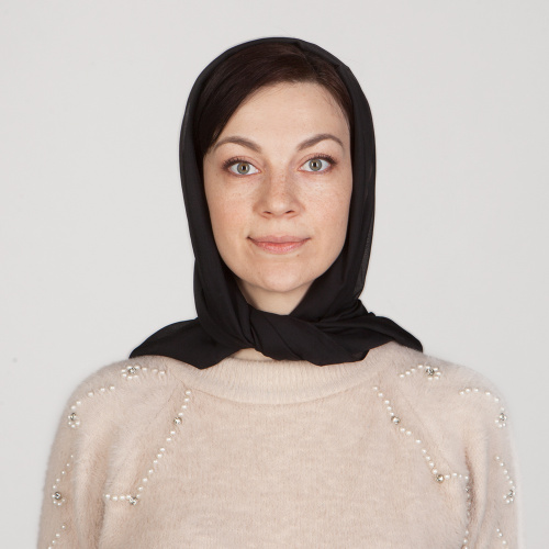 Шарф черный, шелк крепдешин фото 2 Шарф черный, шелк крепдешин фото 2