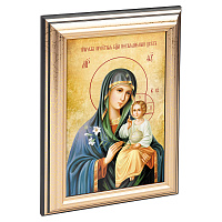 Икона Божией Матери "Неувядаемый Цвет" в пластиковой рамке, 13х1,5х18 см