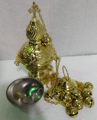 Купить кадило № 26, латунь, 12,4х22 см, №2, у 13-0106 фото 2