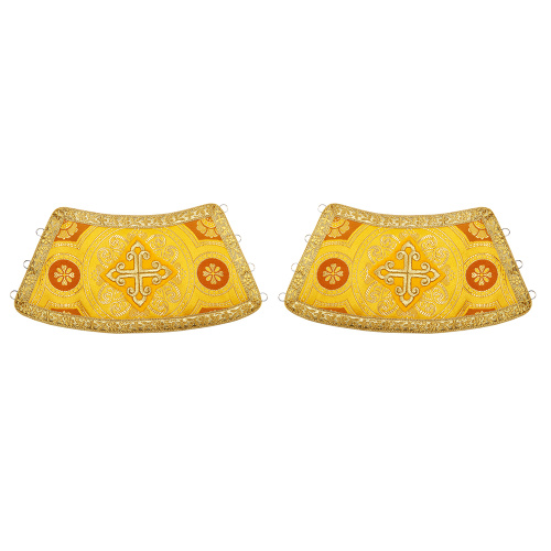 Требный набор / комплект, шелк "Горненский", с подкладом, желтый с золотом фото 3 Требный набор / комплект, шелк "Горненский", с подкладом, желтый с золотом фото 3