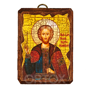Икона благоверного князя Андрея Боголюбского, 6,5х9 см, под старину (береза)