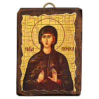 Икона праведной Моники Тагастинской (Тагастской), под старину, 6,5х9 см
