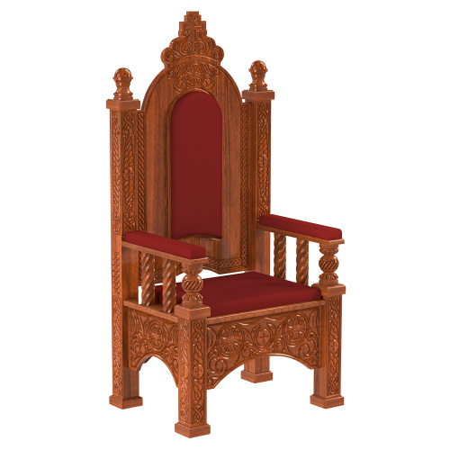 Архиерейский трон "Ярославский", цвет "кипарис", 70х58х161 см Архиерейский трон "Ярославский", цвет "кипарис", 70х58х161 см
