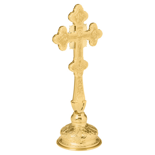 Крест напрестольный, цинковый сплав, цвет "под золото", 16,4х28 см фото 13