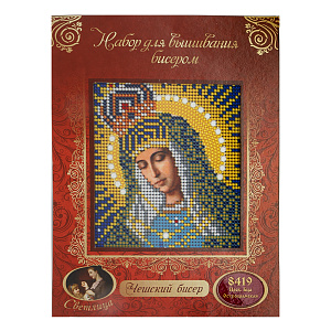 Набор для вышивания бисером "Икона Божией Матери "Остробрамская", 19х24 см (с инструкцией по вышиванию)