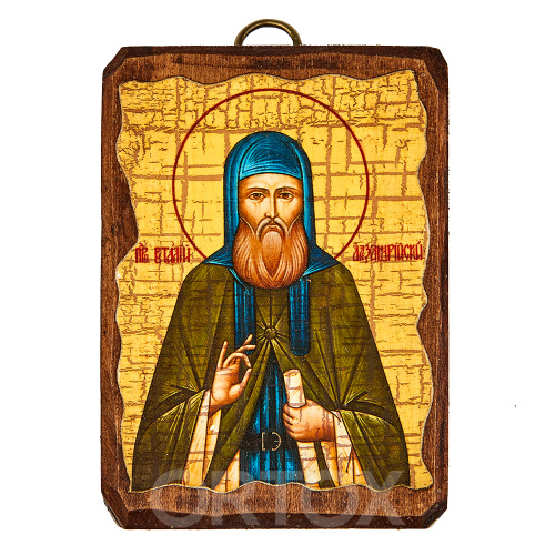 Икона преподобного Виталия Александрийского, 6,5х9 см, под старину