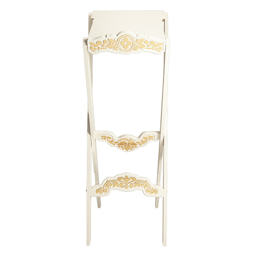 Аналой раскладной "Суздальский" белый с золотом (поталь), высота 123 см фото 2