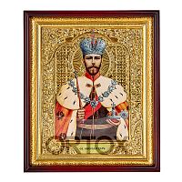 Икона большая храмовая Николая, императора Российского, благоверного царя, страстотерпеца, прямая рама