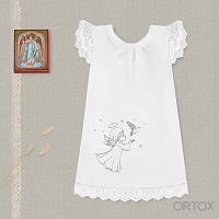 Платье для крещения белое из хлопка, размер в ассортименте