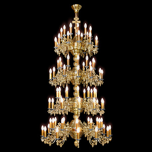 Паникадило "Фаворское" на 96 свечей, диаметр 107 см, высота 213 см (литье)