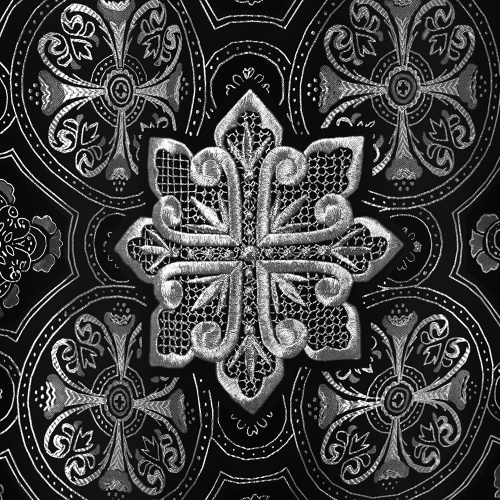 Иерейское облачение, шелк "Горненский", черное с серебром фото 5