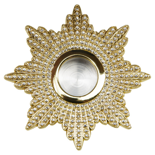 Мощевик врезной, цинковый сплав, белые камни, Ø 76/20 мм Мощевик врезной, цинковый сплав, белые камни, Ø 76/20 мм