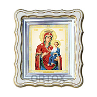 Икона Божией Матери "Иверская", 25х28 см, фигурная багетная рамка