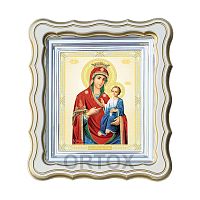 Икона Божией Матери "Иверская", 25х28 см, фигурная багетная рамка