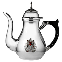 Чайник для теплоты из ювелирного сплава в серебрении, высота 20 см, 0,7 л