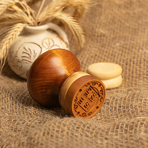 Печать для просфор "Агничная" деревянная №1 (Ø 4 см)