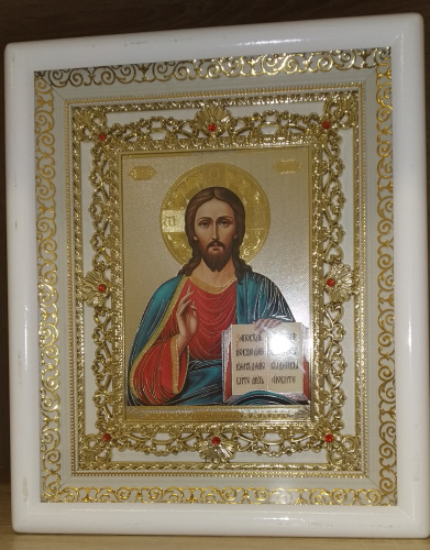 Икона Спасителя, 24х28 см, багетная рамка, У-0166 фото 2