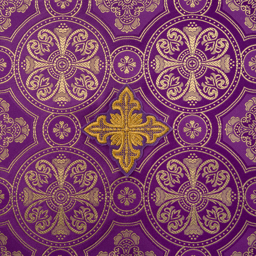 Облачение на престол с пеленой, шелк "Горненский", фиолетовое с золотом фото 6