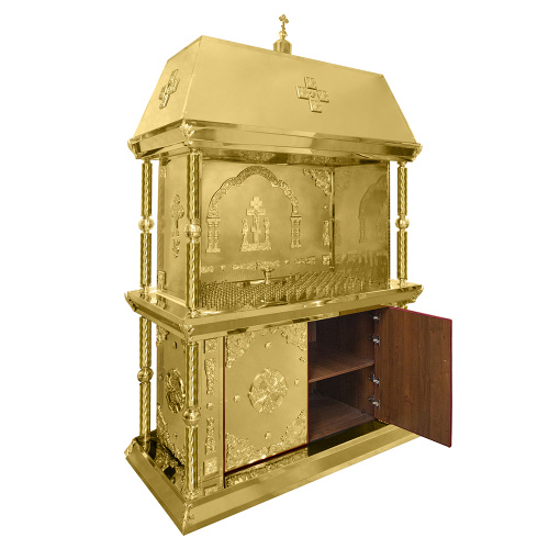 Панихидный стол на 200 свечей с сенью, 170х82х291,5 см фото 9