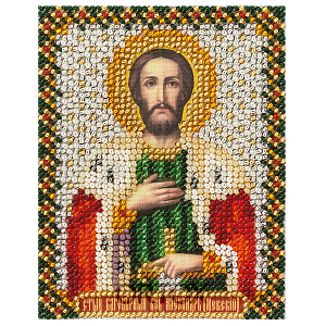 Набор для вышивания бисером "Икона благоверного князя Александра Невского", 8,5x10,5 см (бисер)