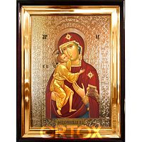 Икона большая храмовая Божией Матери Феодоровская, прямая рама