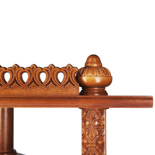 Полка для икон угловая трехъярусная, 63х33х58 фото 6