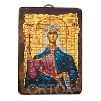 Икона праведной Тавифы Иоппийской, под старину, 6,5х9 см