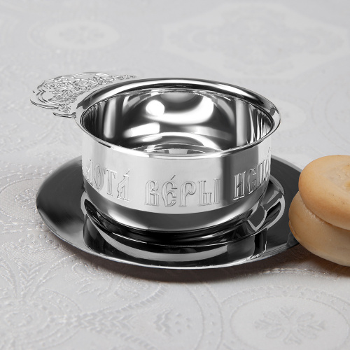 Ковш для запивки из ювелирного сплава в серебрении, Ø 6,5 см фото 2