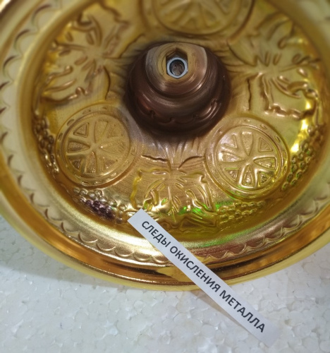 Лампада напрестольная, цинковый сплав, 12х27 см, У 55-0428 фото 4 Лампада напрестольная, цинковый сплав, 12х27 см, У 55-0428 фото 4