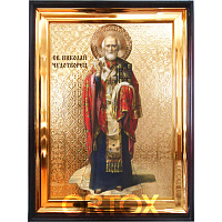 Икона большая храмовая Николай Чудотворец Св., прямая рама