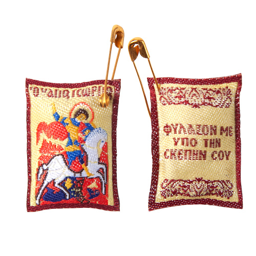 Ладанка на булавке, ткань, в ассортименте фото 8