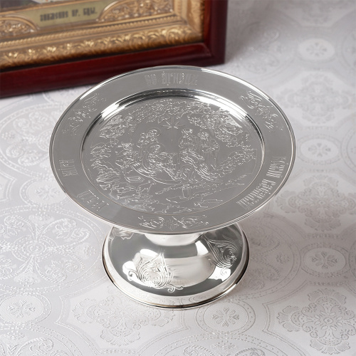 Дискос из ювелирного сплава в серебрении, Ø 17,5 см фото 3