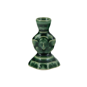 Подсвечник настольный керамический "Серафим", 3х5 см (зеленый)