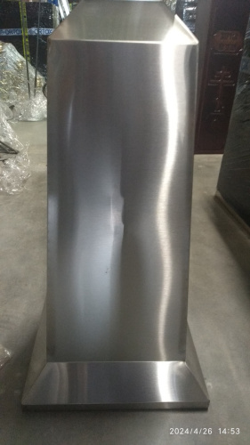 Столбик ограждения металлический, 32х67 см, цвет "под серебро", У-1222 фото 6