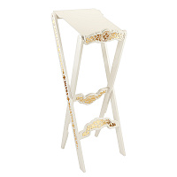 Аналой раскладной "Суздальский" белый с золотом (поталь), высота 123 см