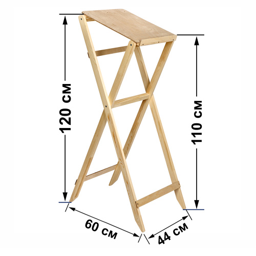 Аналой раскладной "Алтайский", цвет "натуральное дерево", без покрытия, 50х54х130 см фото 6