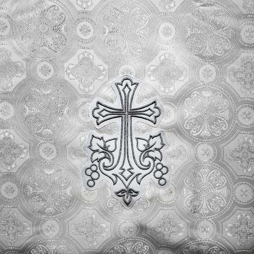 Облачение на престол белое, церковный шелк, 100х100х100 см фото 4