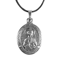 Образок мельхиоровый с ликом великомученицы Анастасии Узорешительницы, серебрение