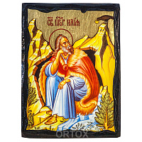 Икона пророка Илии, 17х23 см, ольха, золочение