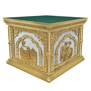 Облачение на престол "Сионское", высота 105 см (130х130х105 см, зеленая ткань)