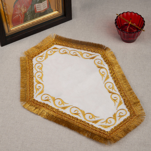 Плат под крест шестигранный вышитый, 26х33 см фото 2