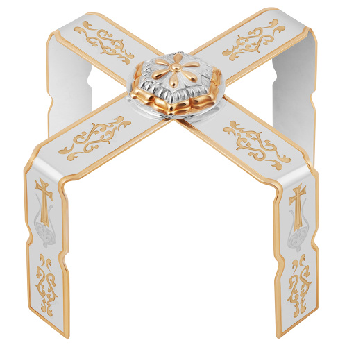 Звездица из ювелирного сплава в серебрении с позолотой, Ø 14,5 см