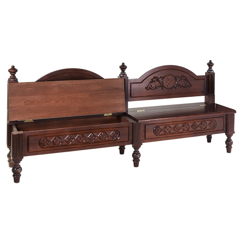 Скамья "Оренбургская" темная, 200х45х93 см фото 6